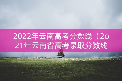 2022年云南高考分数线（2o21年云南省高考录取分数线）