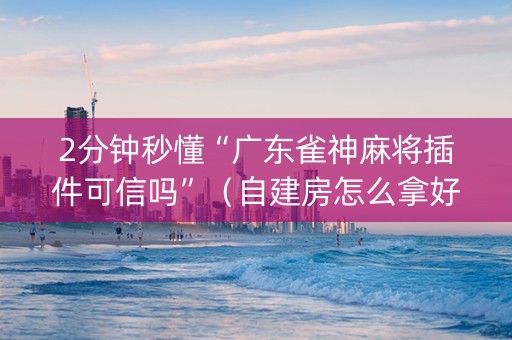2分钟秒懂“广东雀神麻将插件可信吗”（自建房怎么拿好牌)