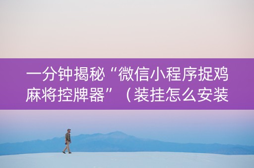 一分钟揭秘“微信小程序捉鸡麻将控牌器”（装挂怎么安装)