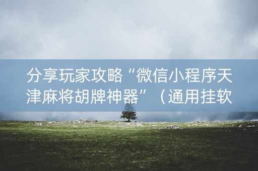 分享玩家攻略“微信小程序天津麻将胡牌神器”（通用挂软件多少钱)