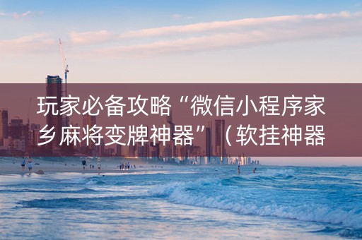 玩家必备攻略“微信小程序家乡麻将变牌神器”（软挂神器)