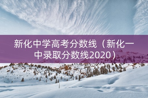 新化中学高考分数线（新化一中录取分数线2020）