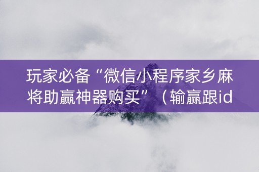玩家必备“微信小程序家乡麻将助赢神器购买”（输赢跟id号有关系吗)
