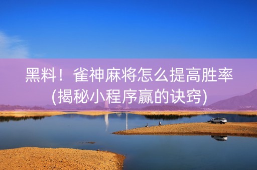 黑料！雀神麻将怎么提高胜率(揭秘小程序赢的诀窍)