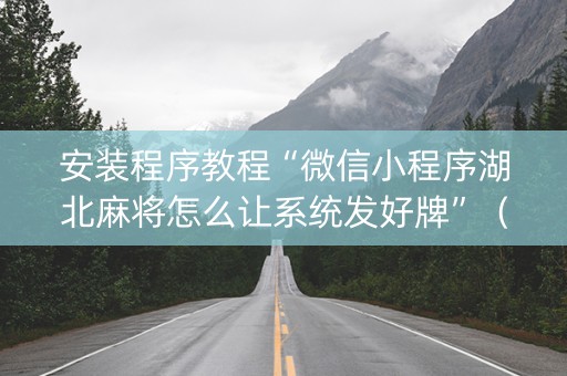安装程序教程“微信小程序湖北麻将怎么让系统发好牌”（助攻神器)