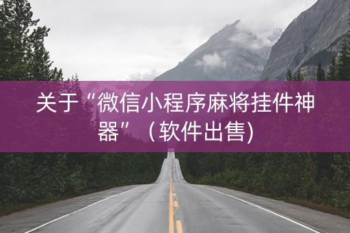 关于“微信小程序麻将挂件神器”（软件出售)