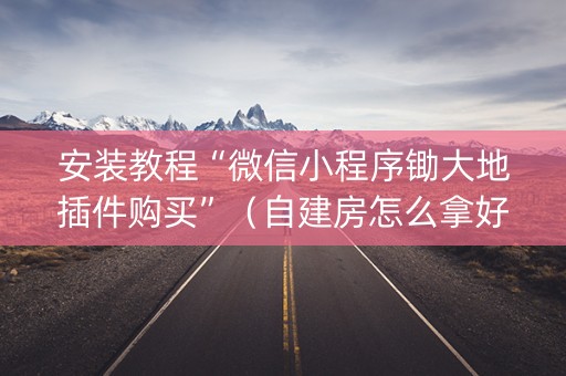 安装教程“微信小程序锄大地插件购买”（自建房怎么拿好牌)