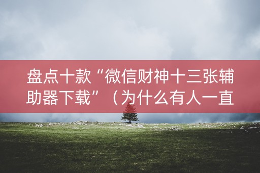 盘点十款“微信财神十三张辅助器下载”（为什么有人一直赢)