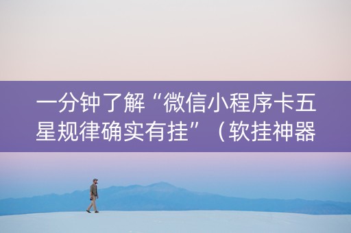 一分钟了解“微信小程序卡五星规律确实有挂”（软挂神器)