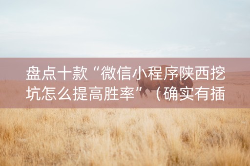 盘点十款“微信小程序陕西挖坑怎么提高胜率”（确实有插件吗)