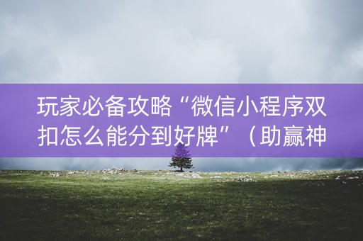 玩家必备攻略“微信小程序双扣怎么能分到好牌”（助赢神器)