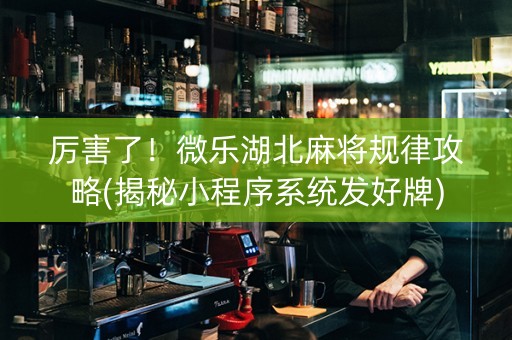 厉害了！微乐湖北麻将规律攻略(揭秘小程序系统发好牌)