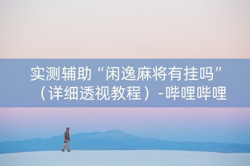 实测辅助“闲逸麻将有挂吗”（详细透视教程）-哔哩哔哩