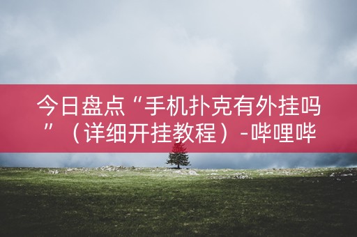 今日盘点“手机扑克有外挂吗”（详细开挂教程）-哔哩哔哩