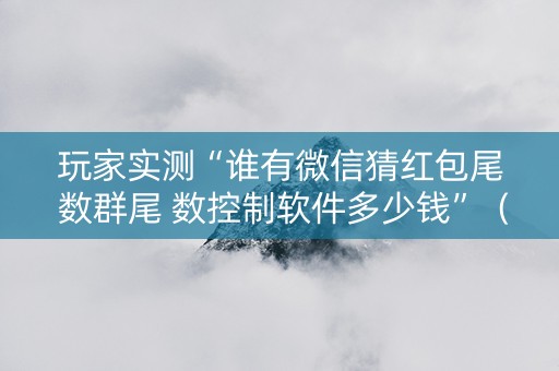 玩家实测“谁有微信猜红包尾 数群尾 数控制软件多少钱”（详细透视教程）-哔哩哔哩