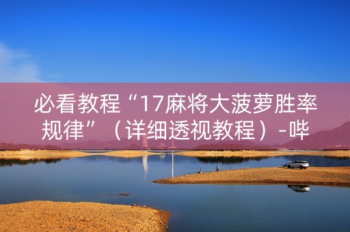 必看教程“17麻将大菠萝胜率规律”（详细透视教程）-哔哩哔哩