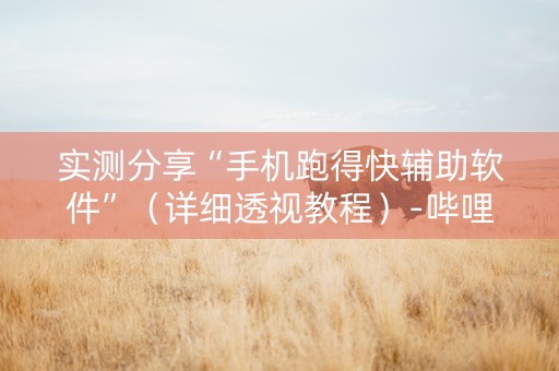 实测分享“手机跑得快辅助软件”（详细透视教程）-哔哩哔哩