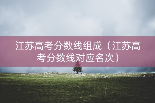 江苏高考分数线组成（江苏高考分数线对应名次）