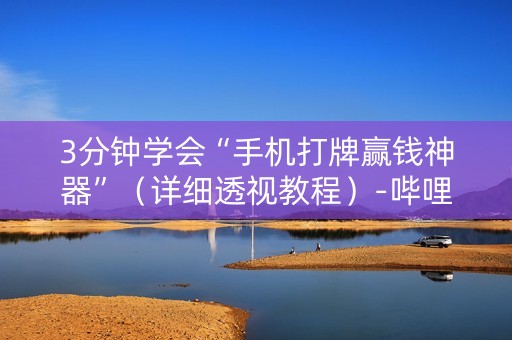 3分钟学会“手机打牌赢钱神器”（详细透视教程）-哔哩哔哩