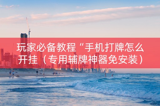 玩家必备教程“手机打牌怎么开挂（专用辅牌神器免安装）
