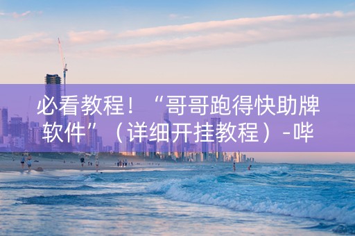 必看教程！“哥哥跑得快助牌软件”（详细开挂教程）-哔哩哔哩