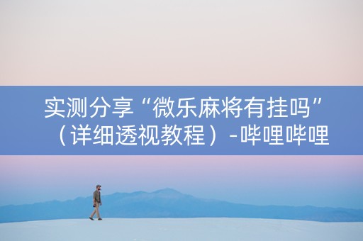 实测分享“微乐麻将有挂吗”（详细透视教程）-哔哩哔哩