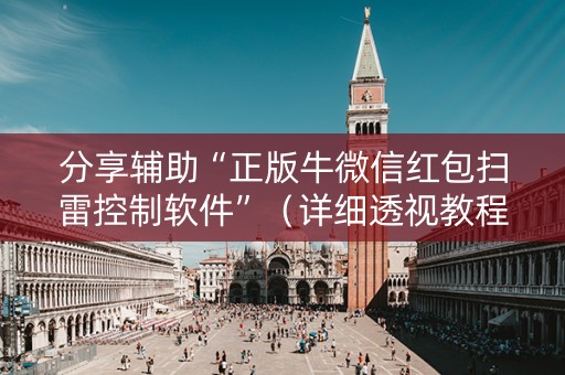 分享辅助“正版牛微信红包扫雷控制软件”（详细透视教程）-哔哩哔哩