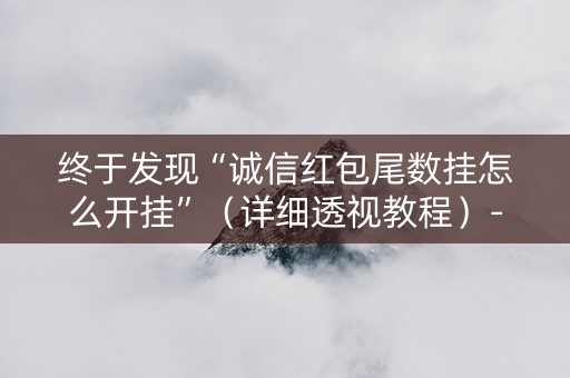 终于发现“诚信红包尾数挂怎么开挂”（详细透视教程）-哔哩哔哩