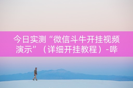 今日实测“微信斗牛开挂视频演示”（详细开挂教程）-哔哩哔哩