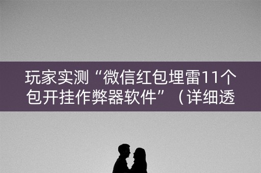 玩家实测“微信红包埋雷11个包开挂作弊器软件”（详细透视教程）-哔哩哔哩