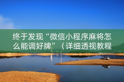 终于发现“微信小程序麻将怎么能调好牌”（详细透视教程）-哔哩哔哩
