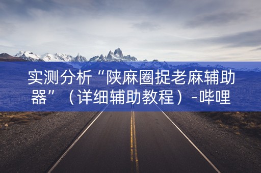 实测分析“陕麻圈捉老麻辅助器”（详细辅助教程）-哔哩哔哩