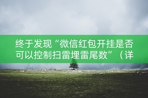 终于发现“微信红包开挂是否可以控制扫雷埋雷尾数”（详细透视教程）-哔哩哔哩
