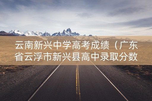 云南新兴中学高考成绩（广东省云浮市新兴县高中录取分数线）