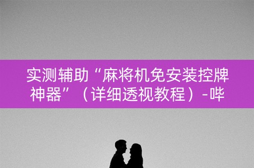 实测辅助“麻将机免安装控牌神器”（详细透视教程）-哔哩哔哩