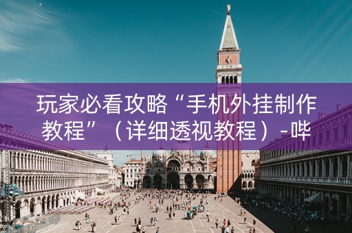 玩家必看攻略“手机外挂制作教程”（详细透视教程）-哔哩哔哩