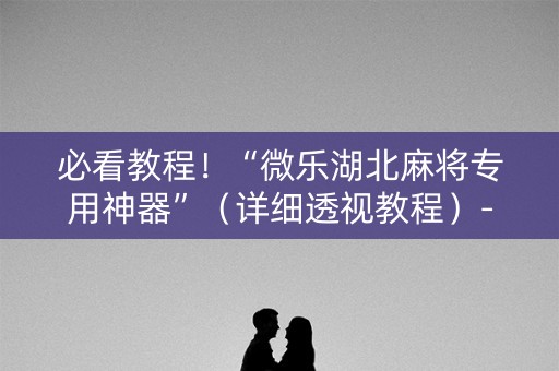 必看教程！“微乐湖北麻将专用神器”（详细透视教程）-哔哩哔哩