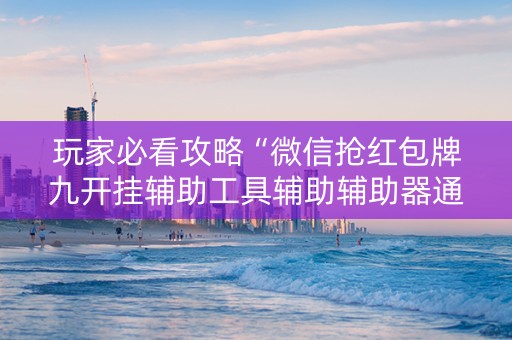 玩家必看攻略“微信抢红包牌九开挂辅助工具辅助辅助器通用版”（详细透视教程）-哔哩哔哩