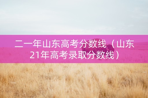 二一年山东高考分数线（山东21年高考录取分数线）