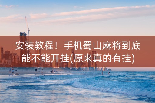 安装教程！手机蜀山麻将到底能不能开挂(原来真的有挂)