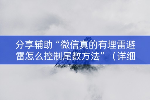 分享辅助“微信真的有埋雷避雷怎么控制尾数方法”（详细透视教程）-哔哩哔哩