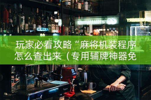玩家必看攻略“麻将机装程序怎么查出来（专用辅牌神器免安装）