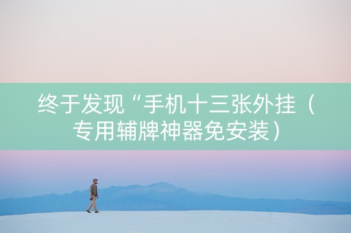 终于发现“手机十三张外挂（专用辅牌神器免安装）