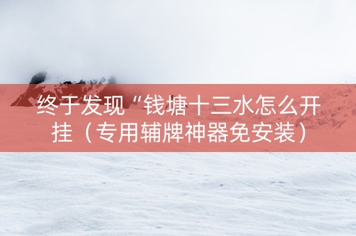 终于发现“钱塘十三水怎么开挂（专用辅牌神器免安装）