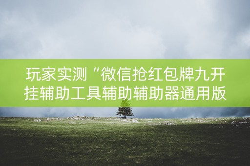 玩家实测“微信抢红包牌九开挂辅助工具辅助辅助器通用版”（详细透视教程）-哔哩哔哩