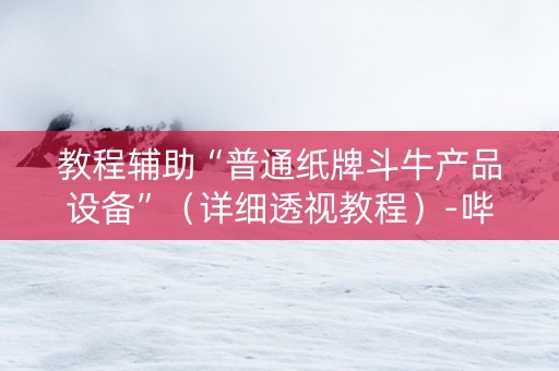 教程辅助“普通纸牌斗牛产品设备”（详细透视教程）-哔哩哔哩