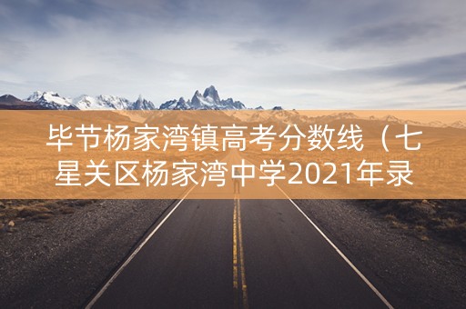 毕节杨家湾镇高考分数线（七星关区杨家湾中学2021年录取分数线）
