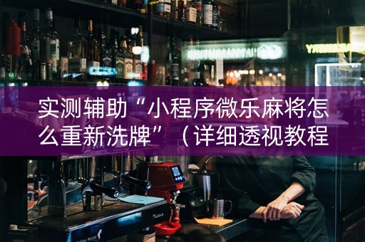 实测辅助“小程序微乐麻将怎么重新洗牌”（详细透视教程）-哔哩哔哩