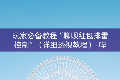 玩家必备教程“聊呗红包排雷控制”（详细透视教程）-哔哩哔哩