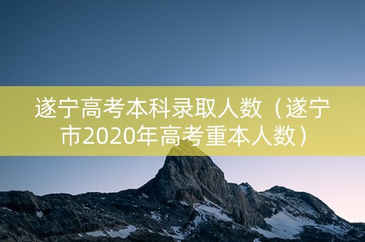 遂宁高考本科录取人数（遂宁市2020年高考重本人数）